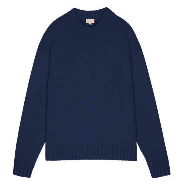 DONNI. Sweaters - DONNI. Navy Blue Cotton Cashmere Sweater